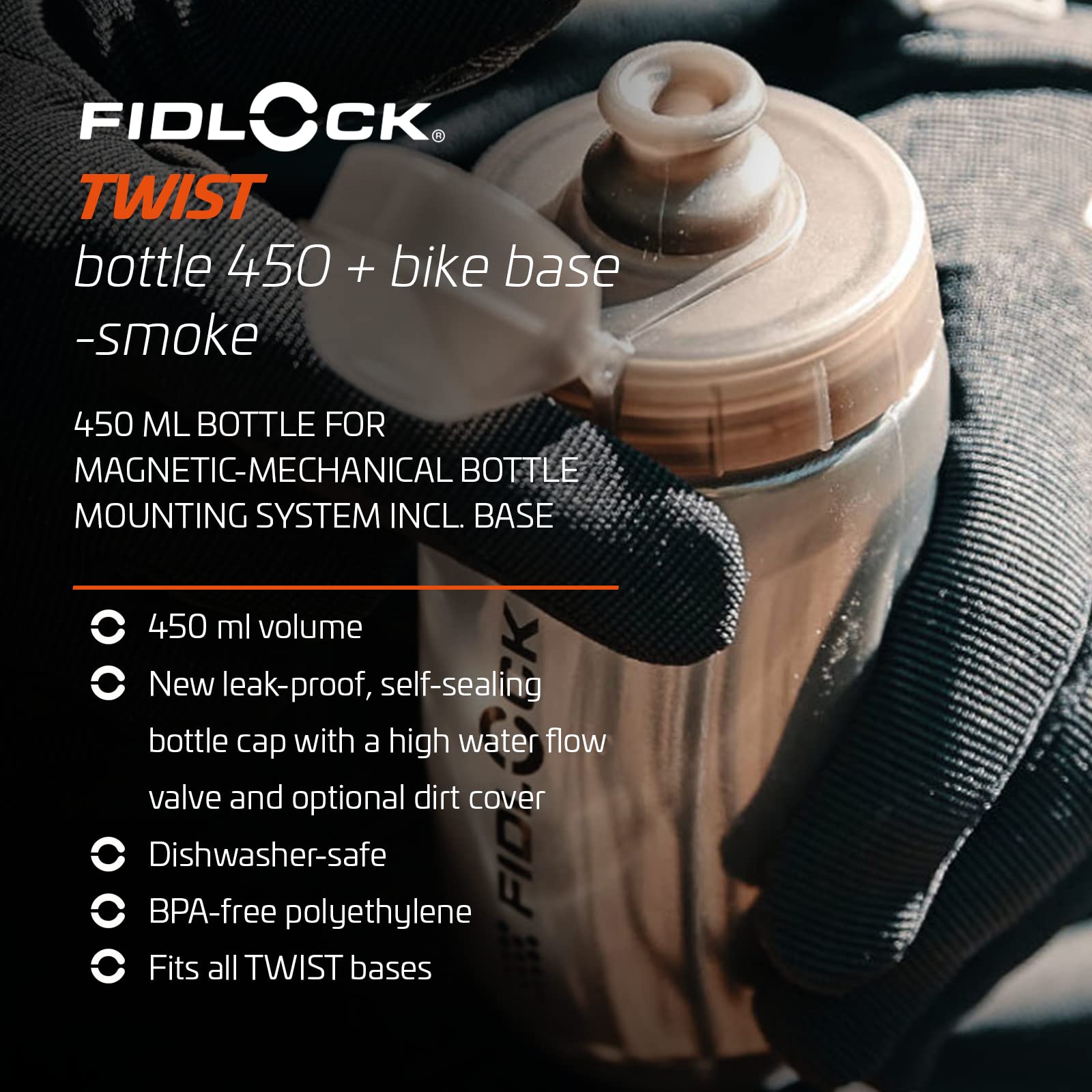 Fidlock Twist 450ml Trinkflasche – Magnetische Fahrrad Wasserflasche