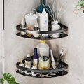 JUVEL Corner Shower Shelf - 2 Pack Matte Stainless Steel Adhesive Caddy