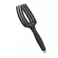 Olivia Garden Fingerbrush Combo Medium | Detangling Hair Brush, Black