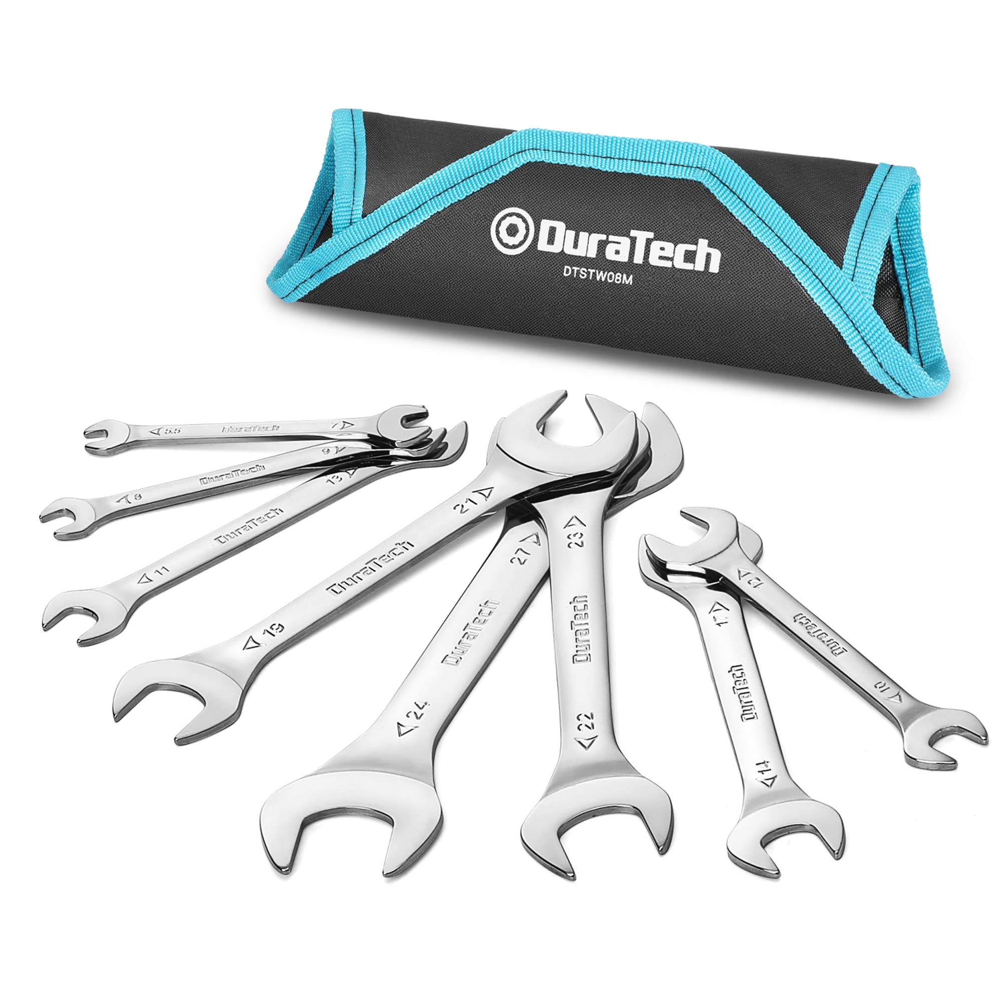 DURATECH 8-Piece Super-Thin Double Open End Spanner Set – Metric