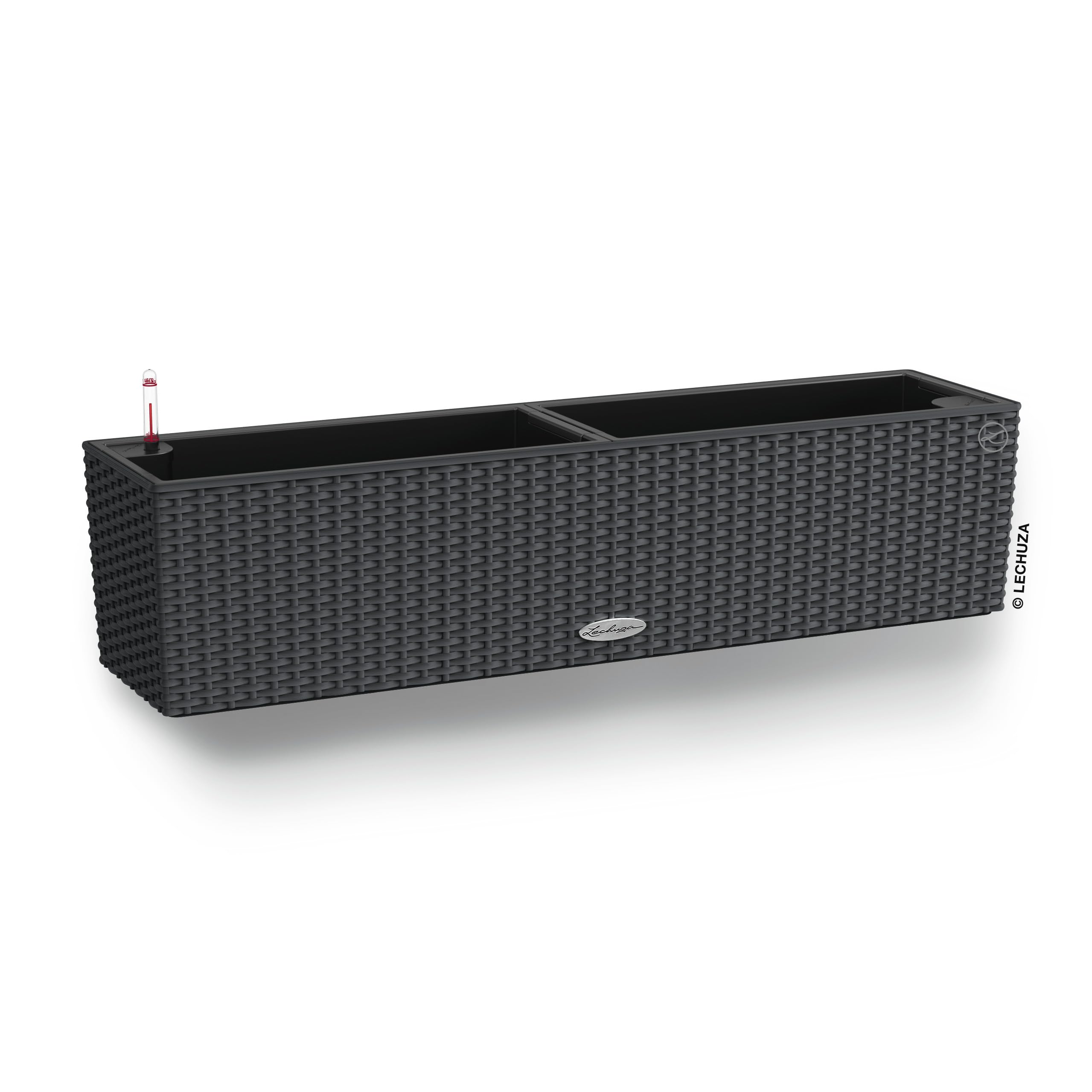 Lechuza BALCONERA Cottage 80 Self-Watering Rattan Window Box Planter