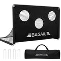 BAGAIL 2-in-1 Soccer Goal with Target | Portable 6x4ft Football Training Net