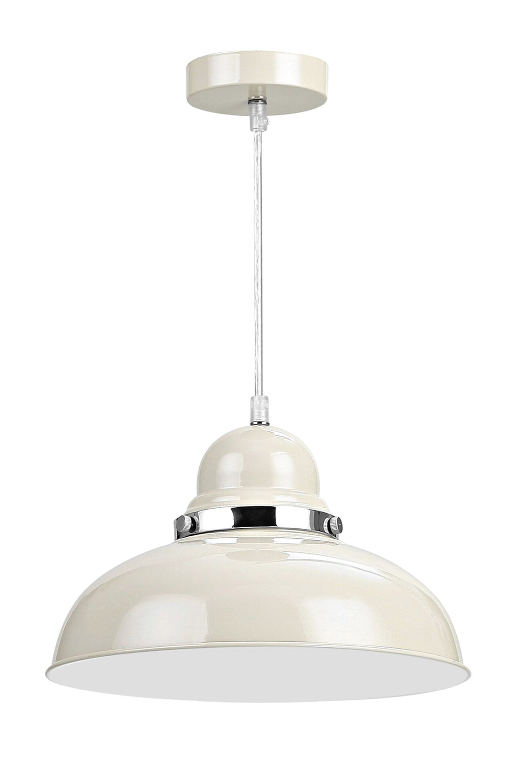 Premier Housewares Vermont Metal Pendant Light | E27 Clay Shade