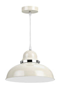 Premier Housewares Vermont Metal Pendant Light | E27 Clay Shade