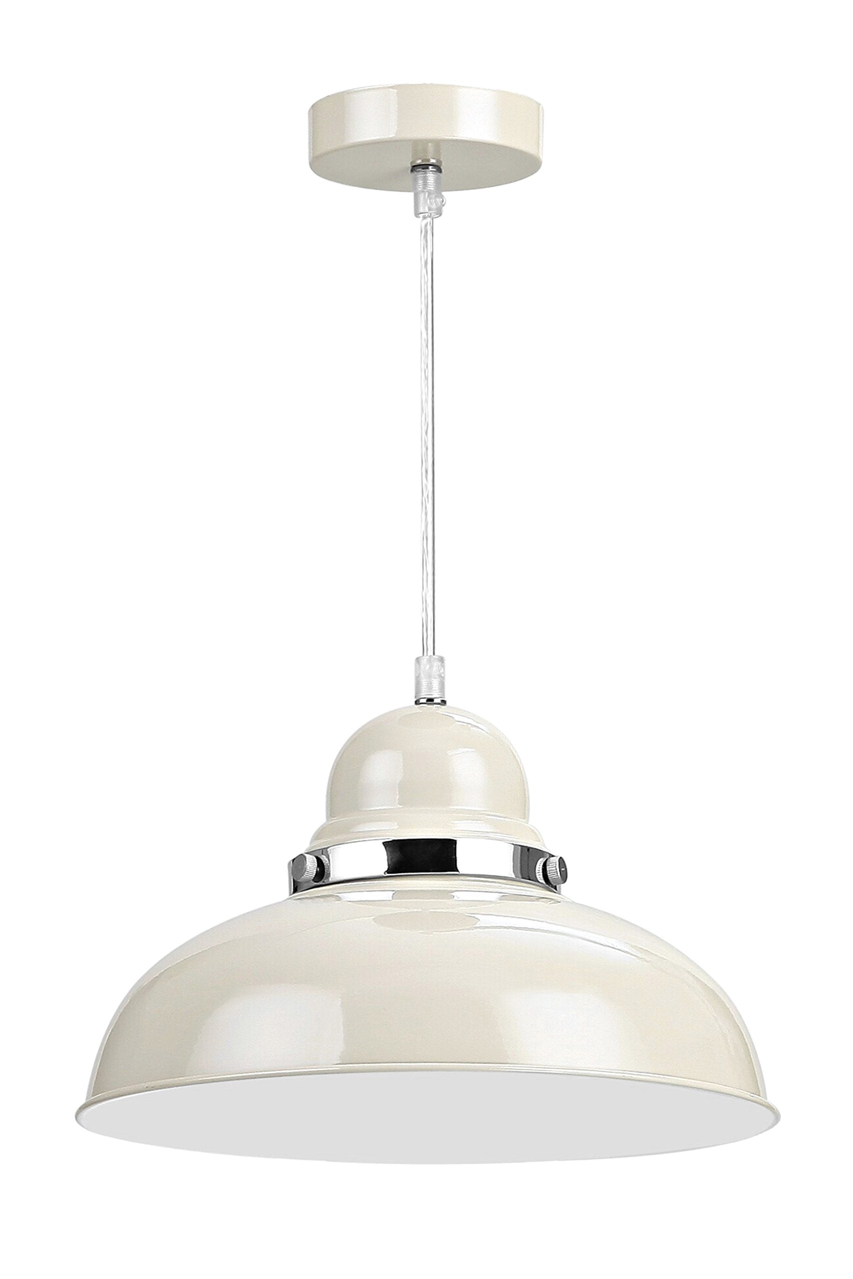 Premier Housewares Vermont Metal Pendant Light | E27 Clay Shade