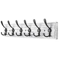 PHINGEER Wall Mounted Coat Rack – 6 Triple Hooks Heavy Duty Pine Wood