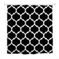 Jolof Store Moroccan Shower Curtain – Black & White Waterproof Polyester