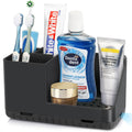 PARKMANI Toothbrush Holder - Black Bathroom Countertop Vanity Organizer