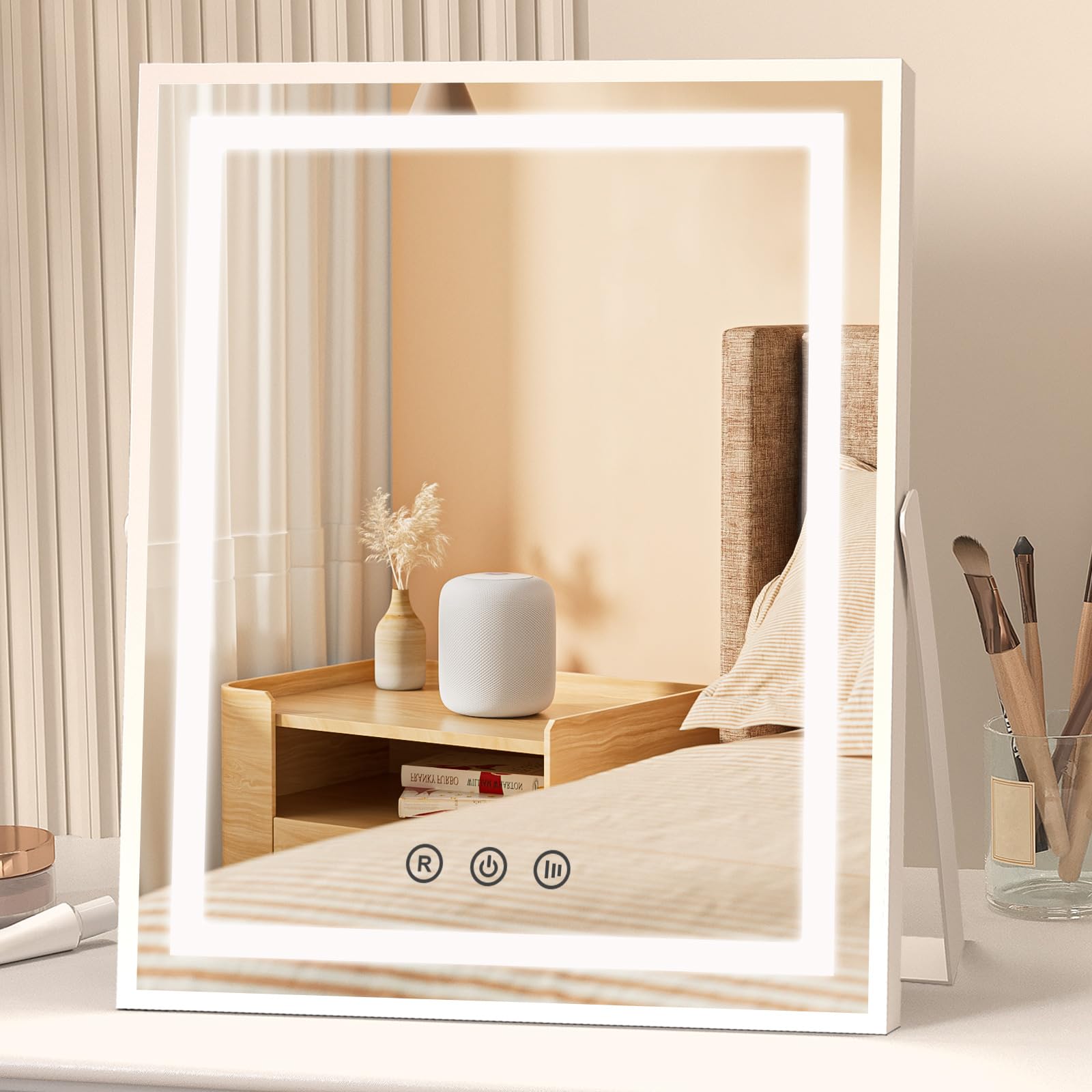 FUNTOUCH Hollywood Vanity Mirror with Lights | 3 Color Modes & Smart Touch