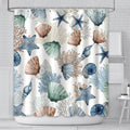 AIBIIN Under the Sea Shower Curtain | Waterproof Marine Starfish Fabric