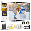 100 Inch Projector Screen | 4K HD Portable Wrinkle-Free