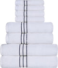 Superior 8-Piece Turkish Cotton Towel Set - 800 GSM Ultra-Plush