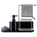 TOTSUN 3-in-1 Kitchen Sink Organiser | Soap Dispenser & Sponge Holder Set