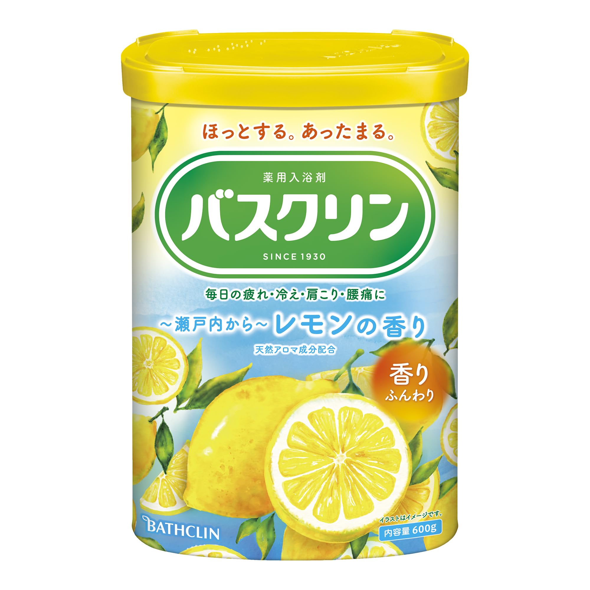Bathclin Lemon Bath Salt - 600g Fatigue Recovery Soak by