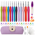RealPlus 47-Piece Crochet Hooks Set | Ergonomic Soft Grip Kit (2-10mm)