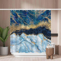 Blue Marble Shower Curtain – Mold Resistant Polyester, 180x180cm