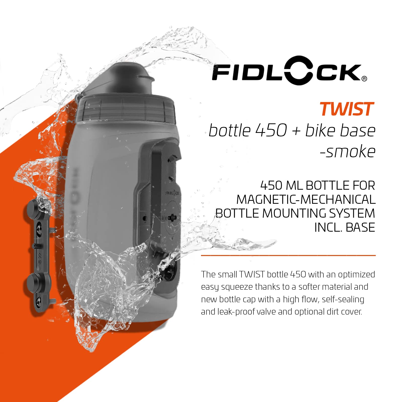 Fidlock Twist 450ml Trinkflasche – Magnetische Fahrrad Wasserflasche