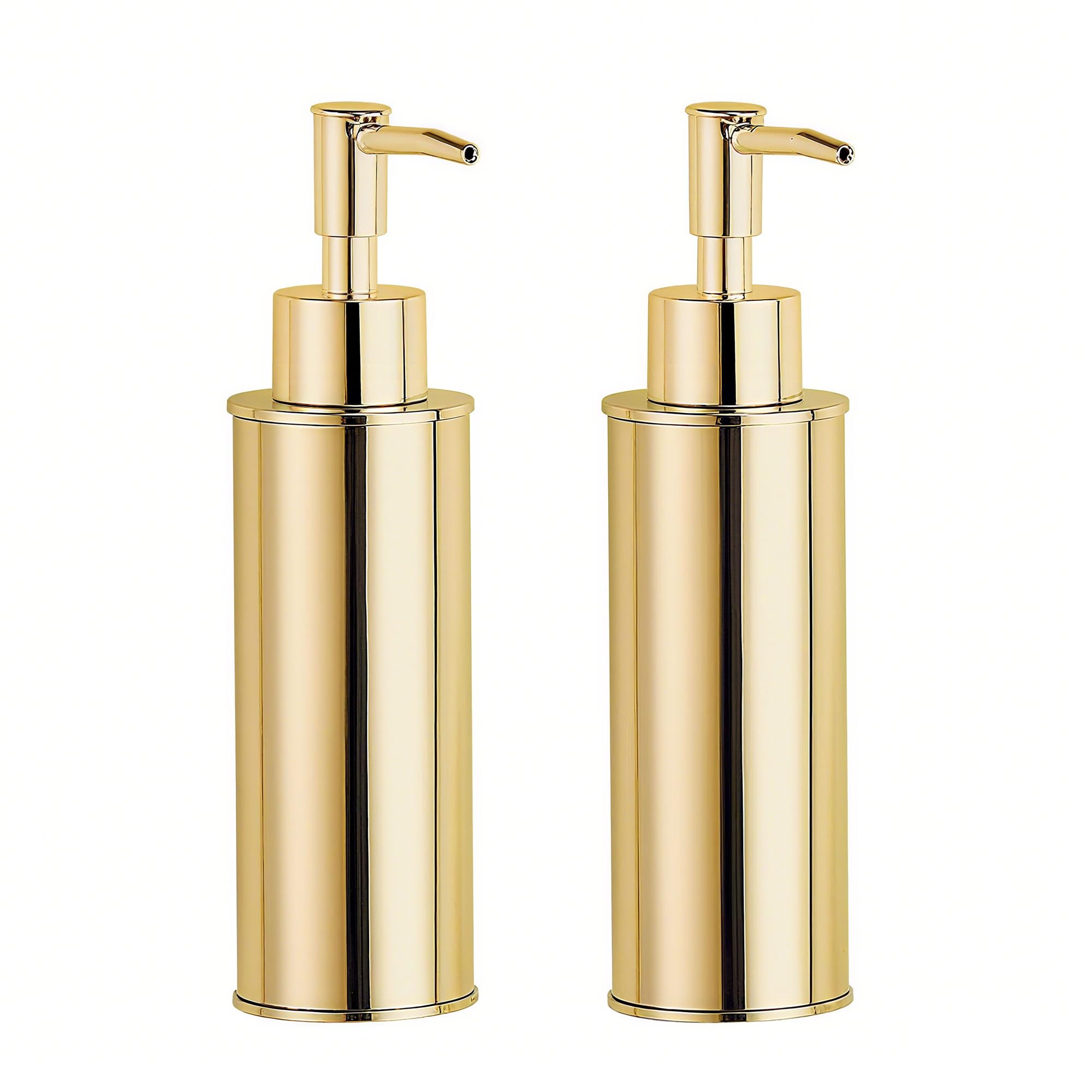 BGL Gold Soap Dispenser 2 Pack | 304 Stainless Steel for Kitchen & Bath
