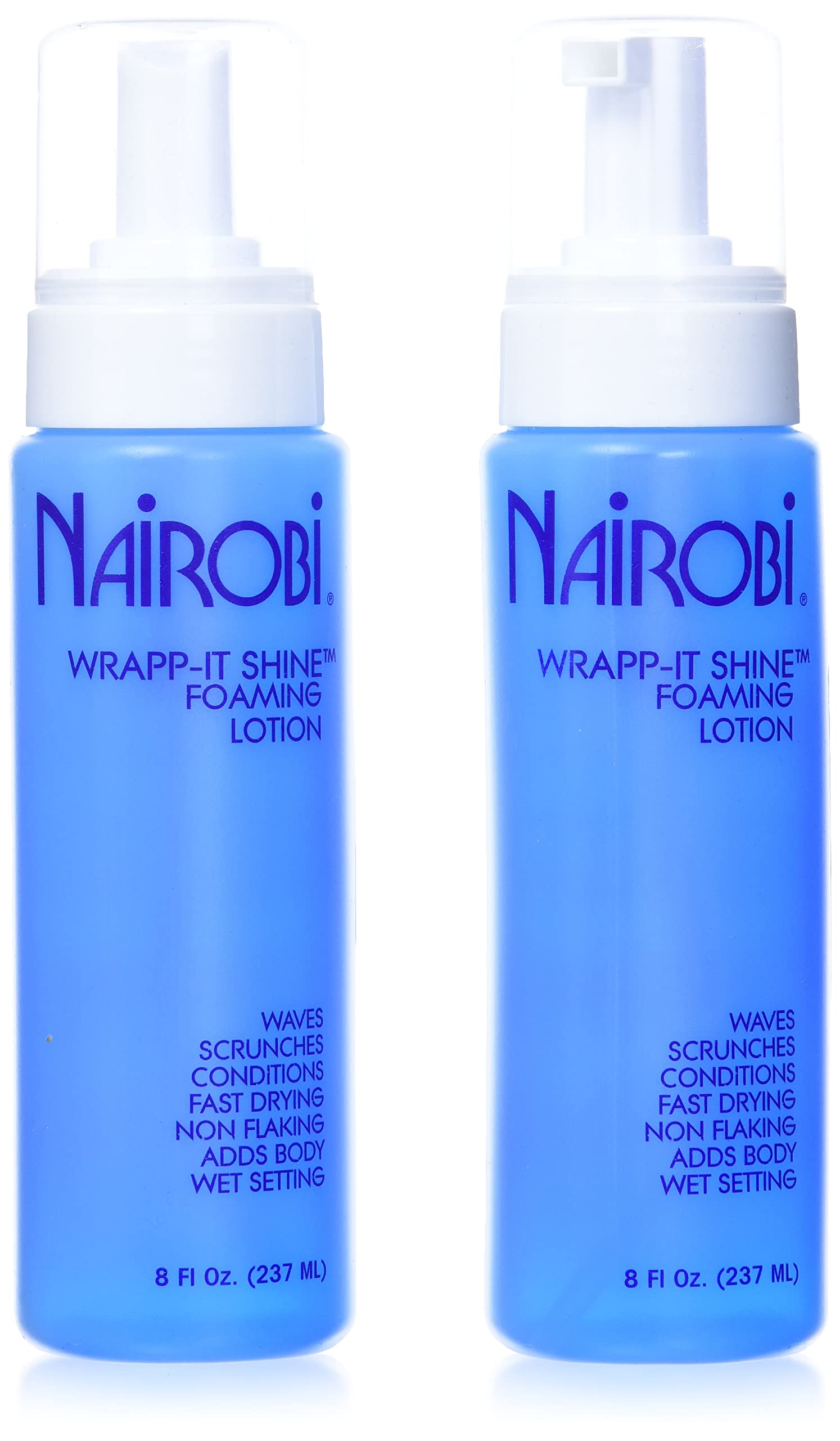 Nairobi Wrapp-It Shine Foaming Lotion - Fast Drying Hair Wrap - 8 oz, 2 Pack