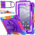 SEYMAC Samsung Galaxy Tab A9+ Case - Shockproof Rugged Cover, Purple Camo