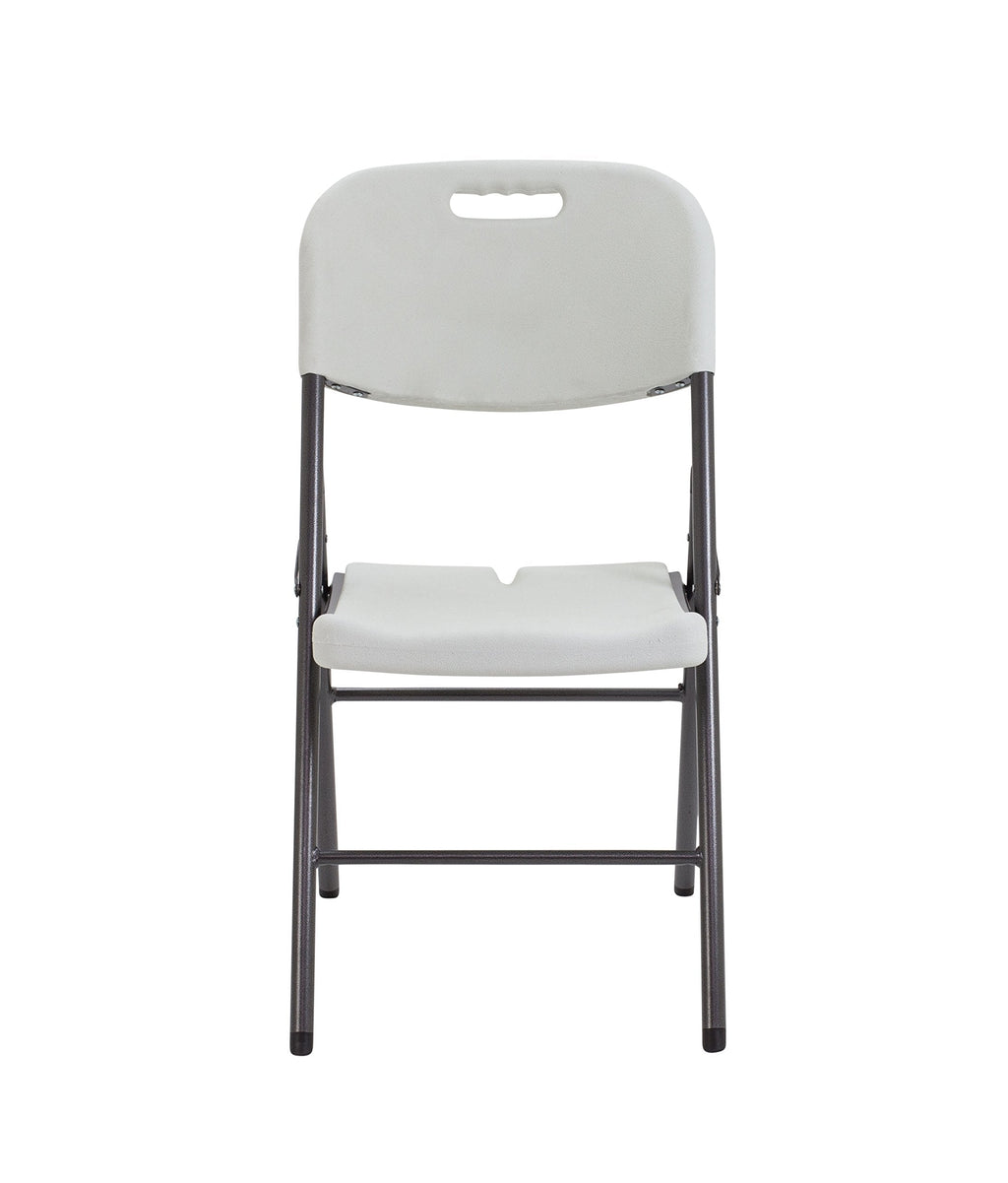 Office Hippo Occasional Folding 4 Leg Chair, Plastic, White - image 2