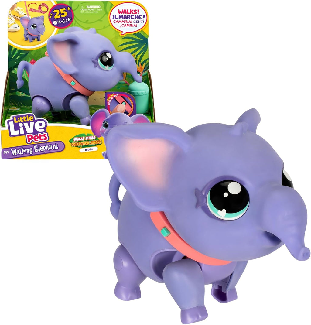 Little Live Pets Interactive Walking Elephant Toy with Sound & Music