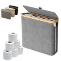 Bamboo Toilet Paper Storage Basket | 12-Roll Bathroom Organizer