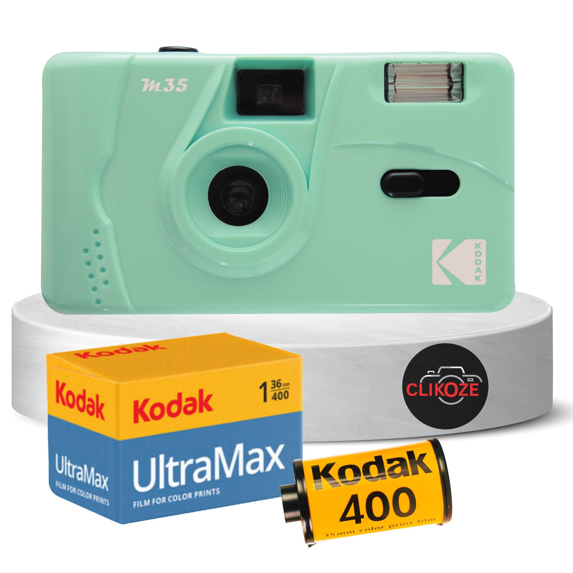 Kodak M35 35mm Reusable Film Camera Bundle with 36 Exposures - Mint