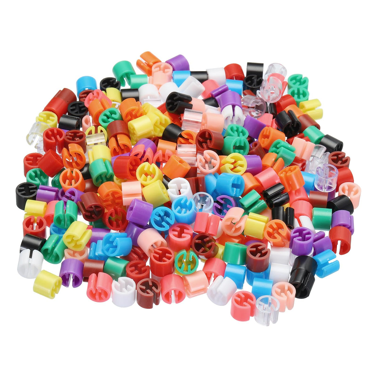 sourcing map Clothes Hanger Markers Blank Tags Fit 3.5mm Rod for Garment Color Coding 12 Color, 300pcs