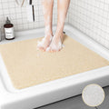 Loofah Shower Mat – 60x60cm Non-Slip PVC Bath Mat, Beige