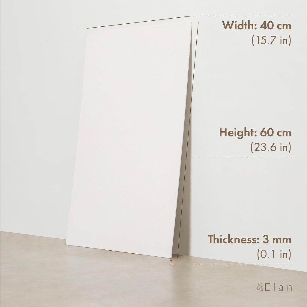 Elan 40x60cm Cotton Canvas Panels | 6-Pack Quadruple Primed Art Boards
