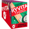 Ryvita Rosemary & Sea Salt Thins Flatbreads - 125g (Pack of 6)