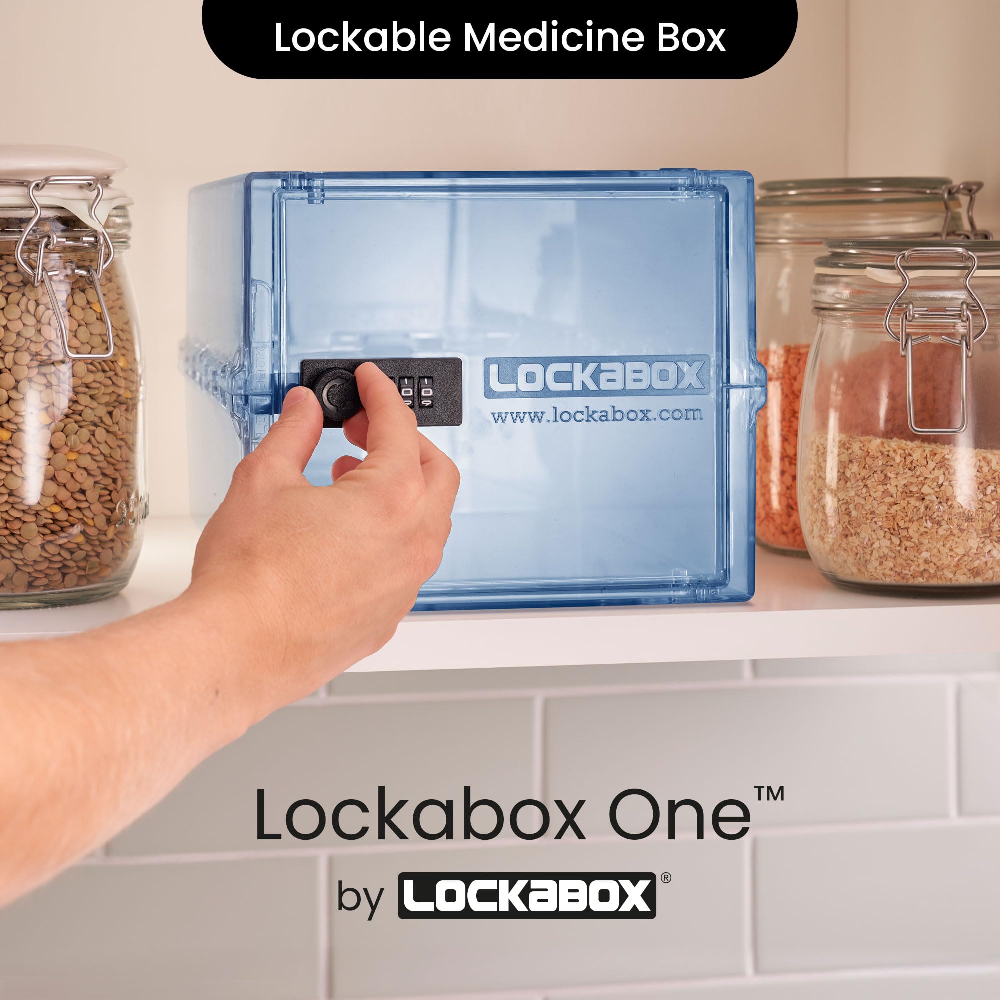 Lockabox One 10L Lockable Storage Box | Medi Blue Combination Medicine Safe