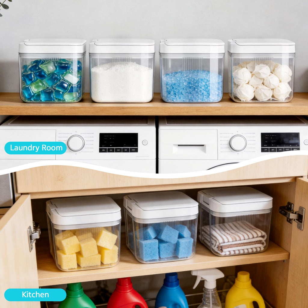 Yimomoyi Laundry Pods Container with Press-and-Pop Lid - image 5