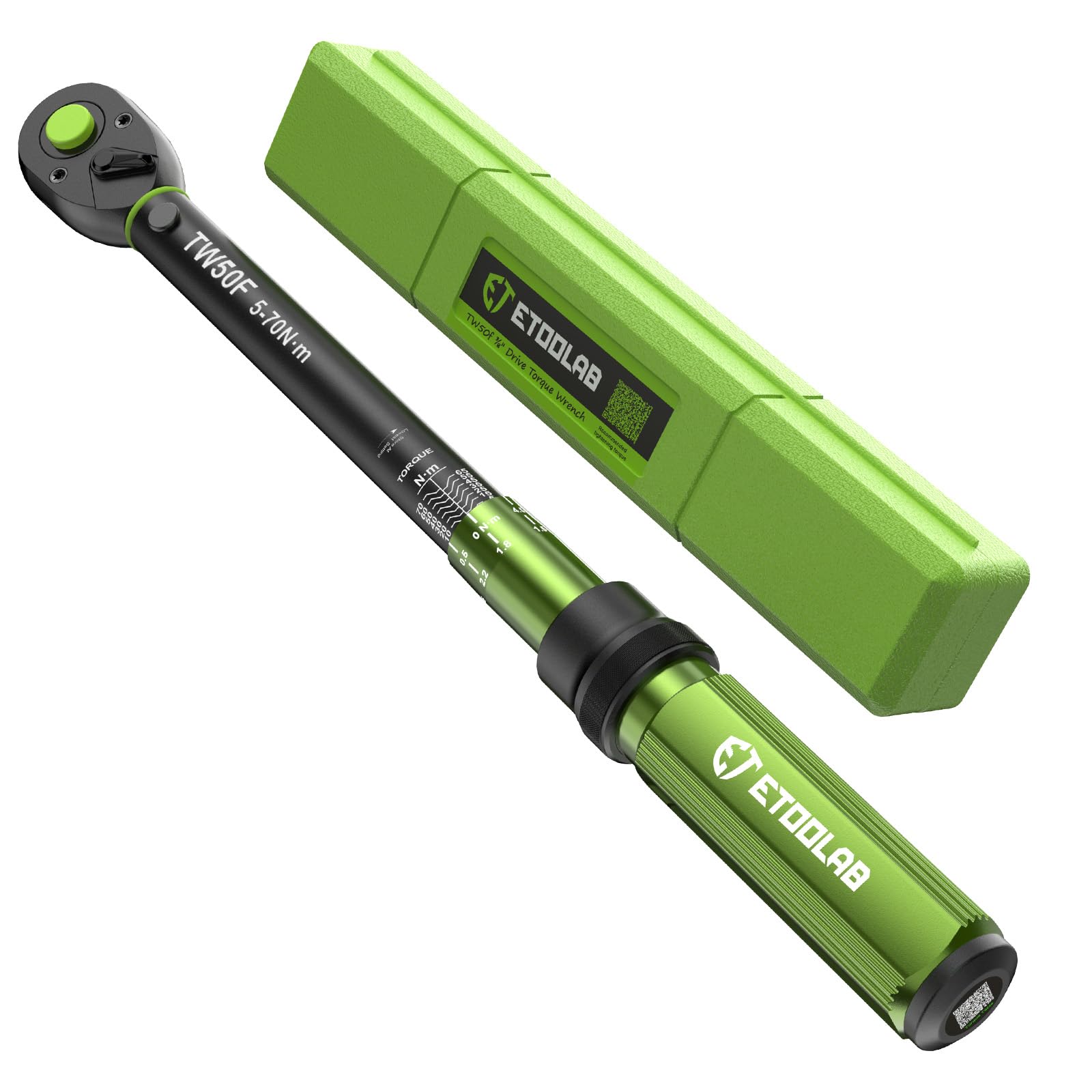 ETOOLAB 3/8 Drive Click Torque Wrench - 5-70 Nm for Bike & Car Repair