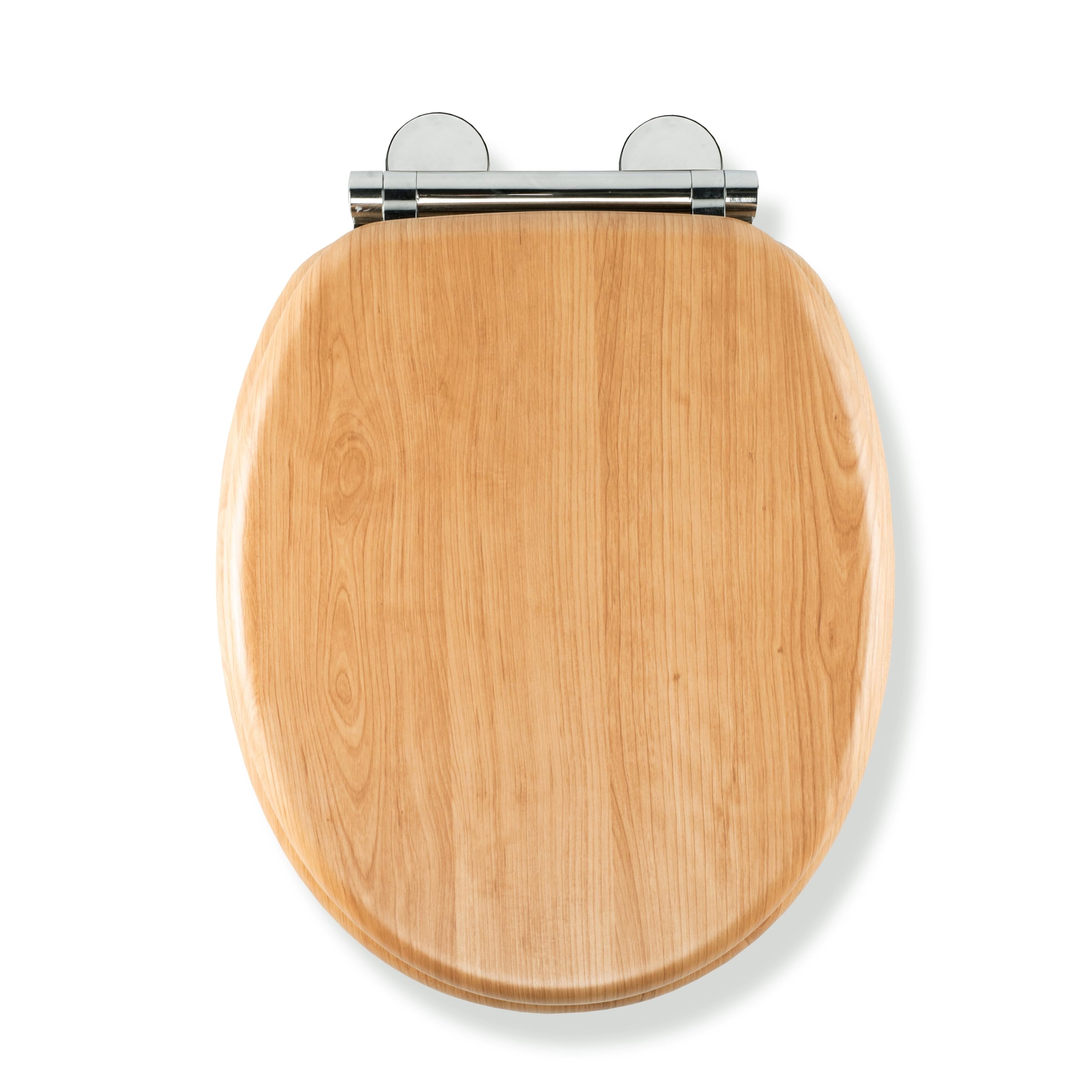 Croydex Hartley Soft Close Toilet Seat – Light Oak Wood Antibacterial