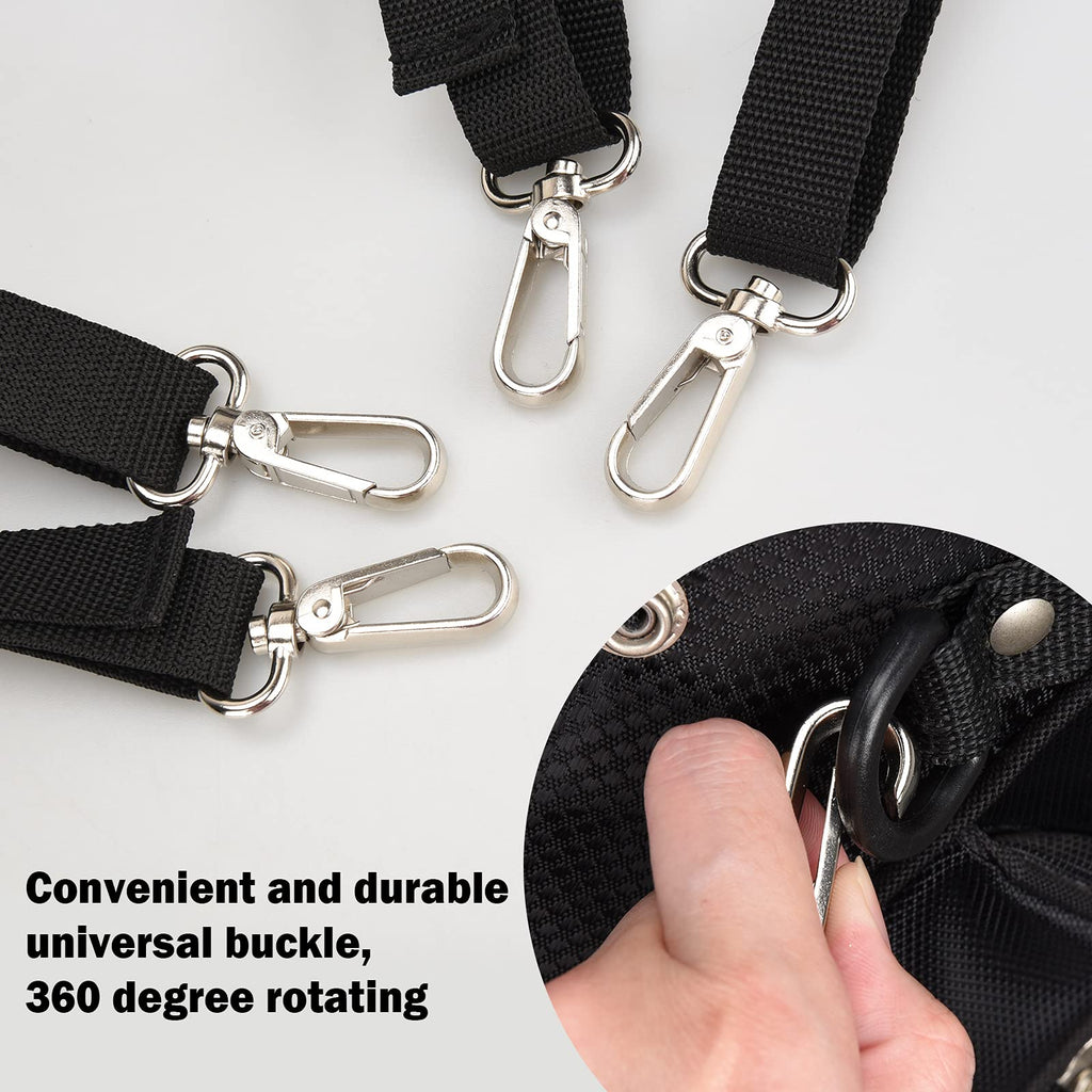 Big Teeth Golf Bag Strap Replacement | Padded Nylon Adjustable 4-Hook