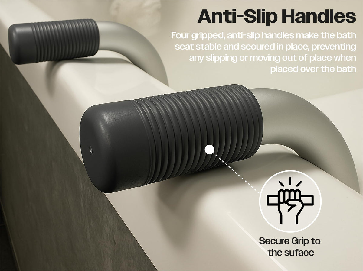 Aidapt Suspended Bath Seat with Telescopic Arms – Adjustable 73–83cm | Non-Slip Handles