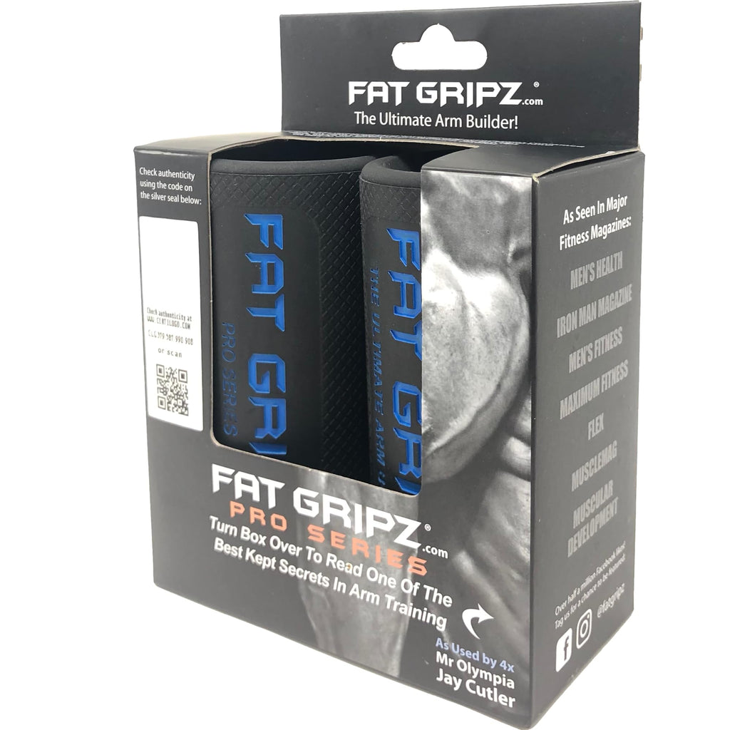 Fat Gripz Pro Special Edition Black – 2.25" Barbell Grips for Arm Strength