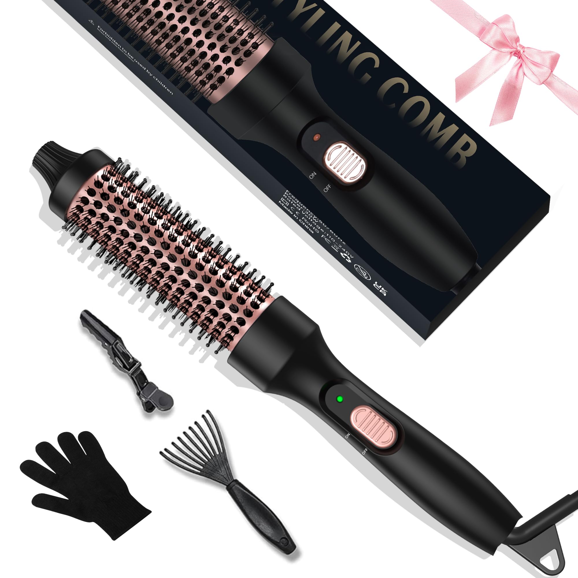 UKLISS 32mm Thermal Brush | 3-in-1 Heated Round Brush for Hair Styling