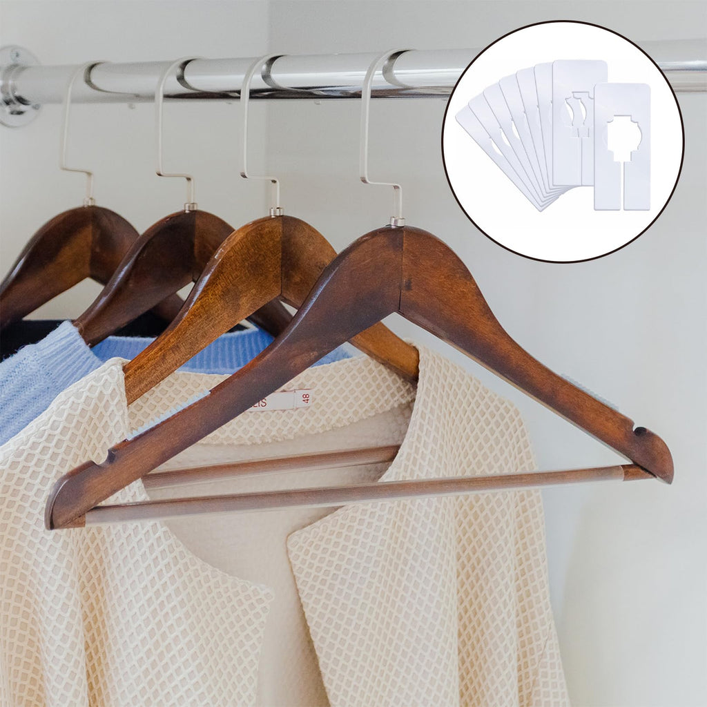jeufun 8 PCS White Rectangular Clothing Rack Size Dividers for Sorting
