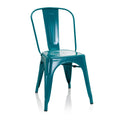 hjh OFFICE VANTAGGIO COMFORT Metal Bistro Chair – Petrol Industrial
