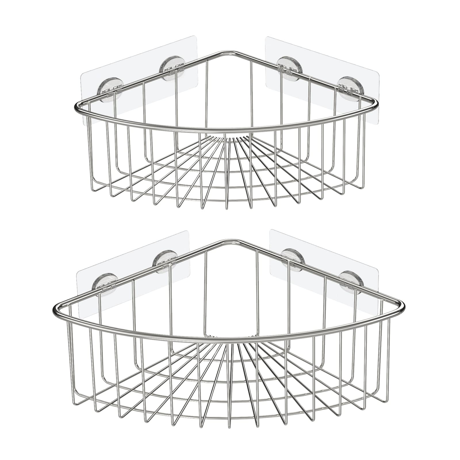 HEETA Corner Shower Caddy – 2 Pack Rustproof Stainless Steel Storage Shelf