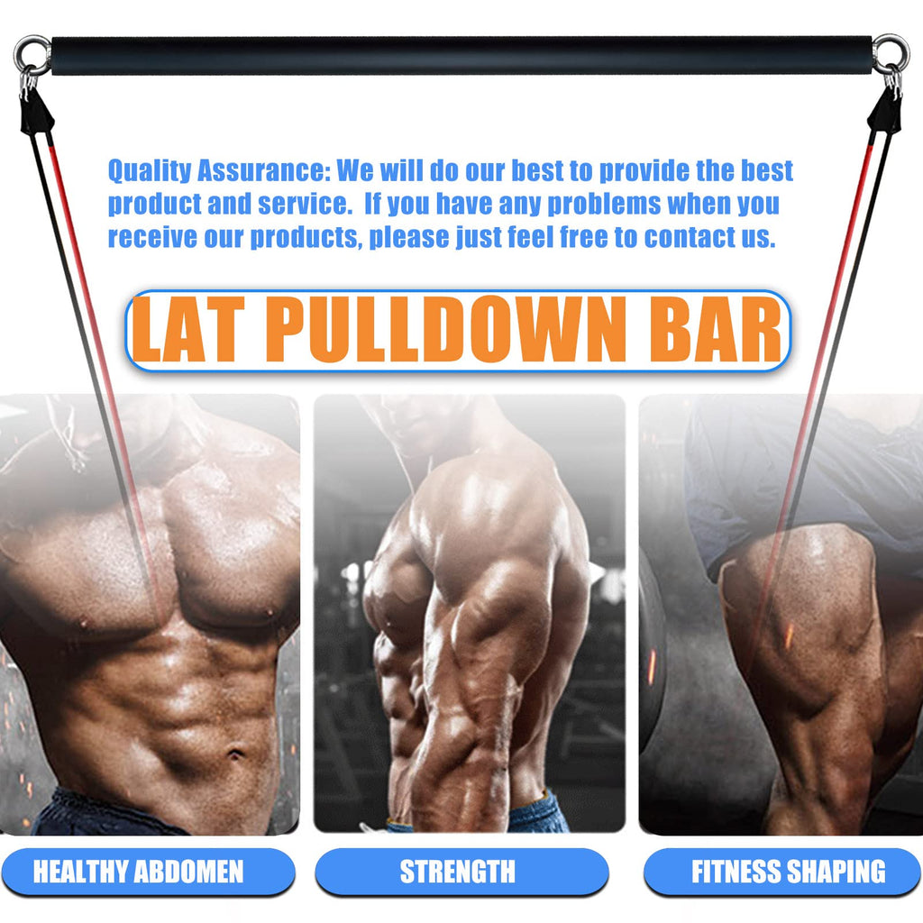 KORIKAHM LAT Pull Down Bar – 38" Steel Straight Cable Attachment