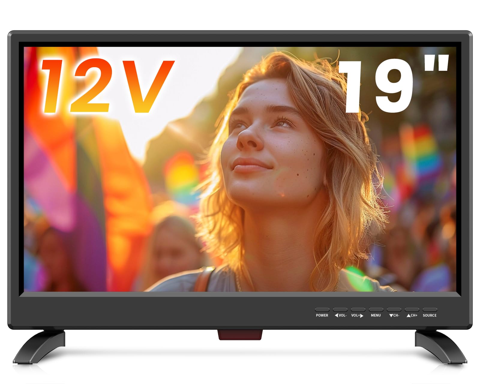 Jolof Store 19 Inch LED TV | 12V Portable Freeview TV for Campervans