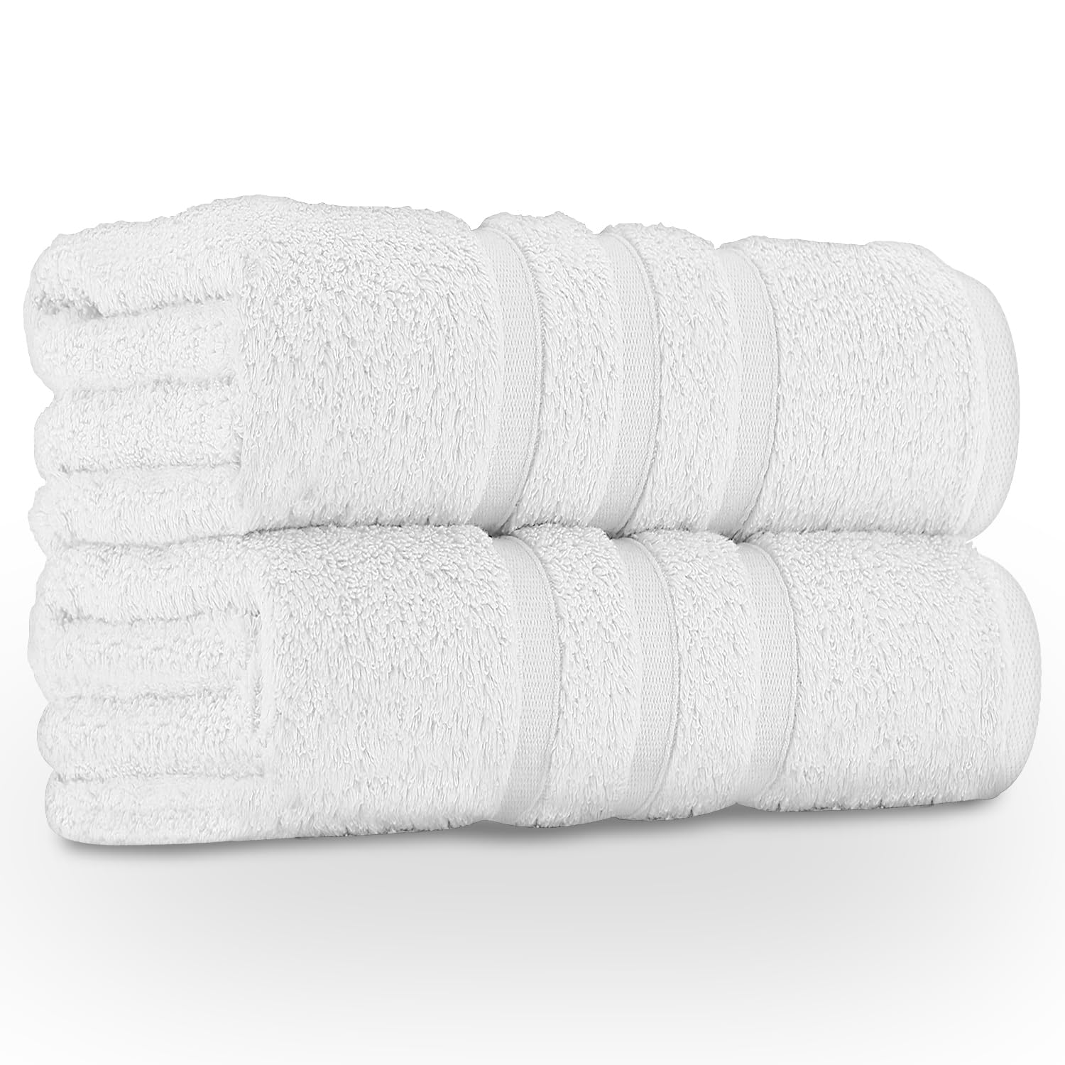 GC Gaveno Cavailia Egyptian Cotton Jumbo Bath Sheets - 2 Pack, White