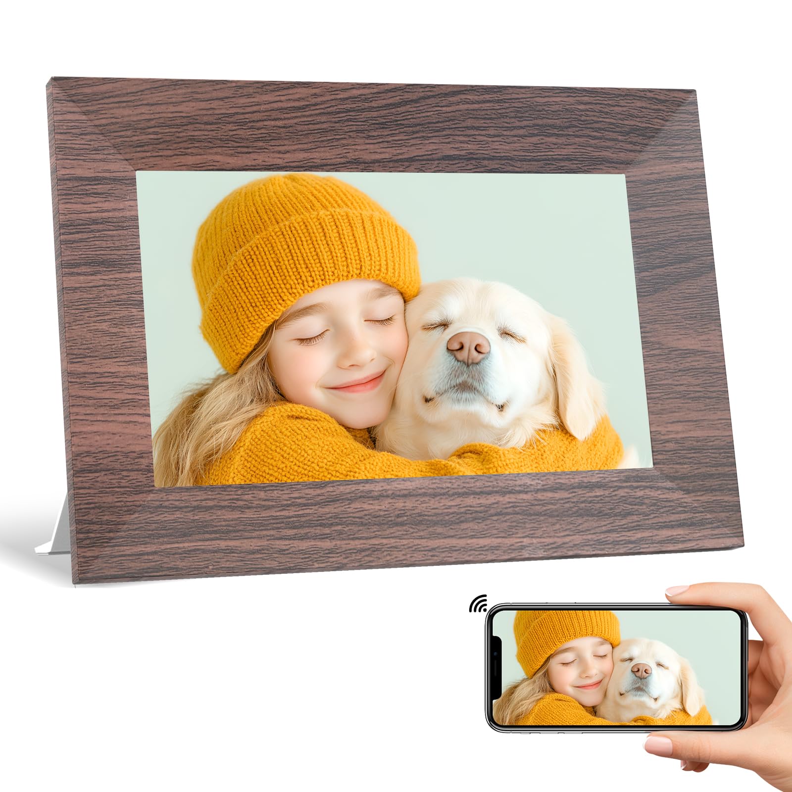 BWJBSW 7 Inch WiFi Digital Photo Frame | 32GB HD IPS Touchscreen