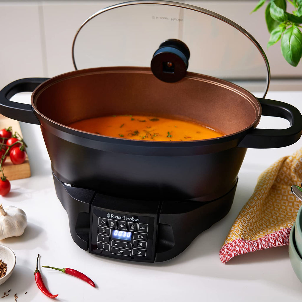 Russell Hobbs 6.5L Electric Multicooker – 8-in-1 Cast Aluminium Pot