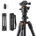 K&F Concept 64" Aluminum Camera Tripod with Ball Head & Phone Holder