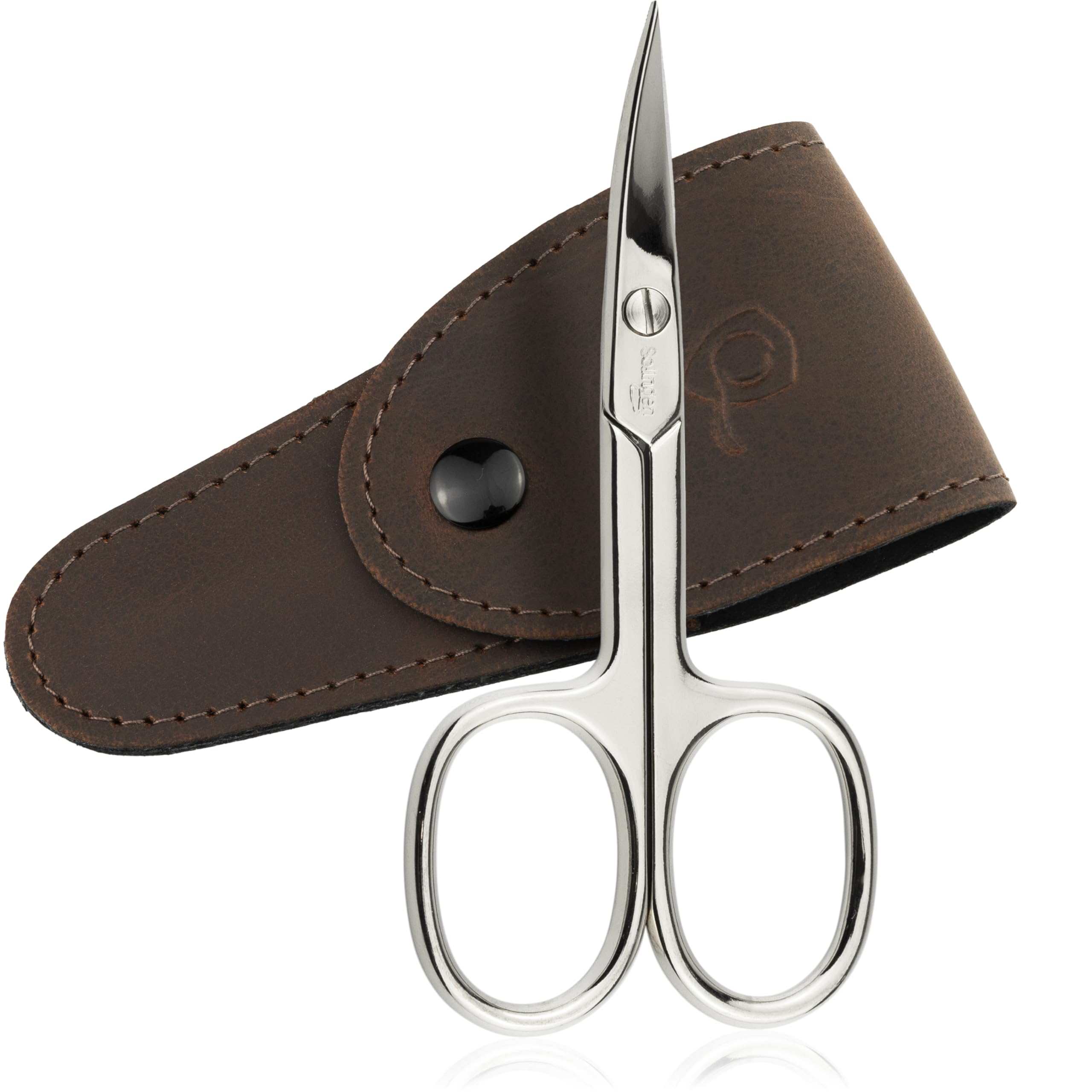 marQus Solingen Nail Scissors – Sharp Micro Serrated Blade with Case